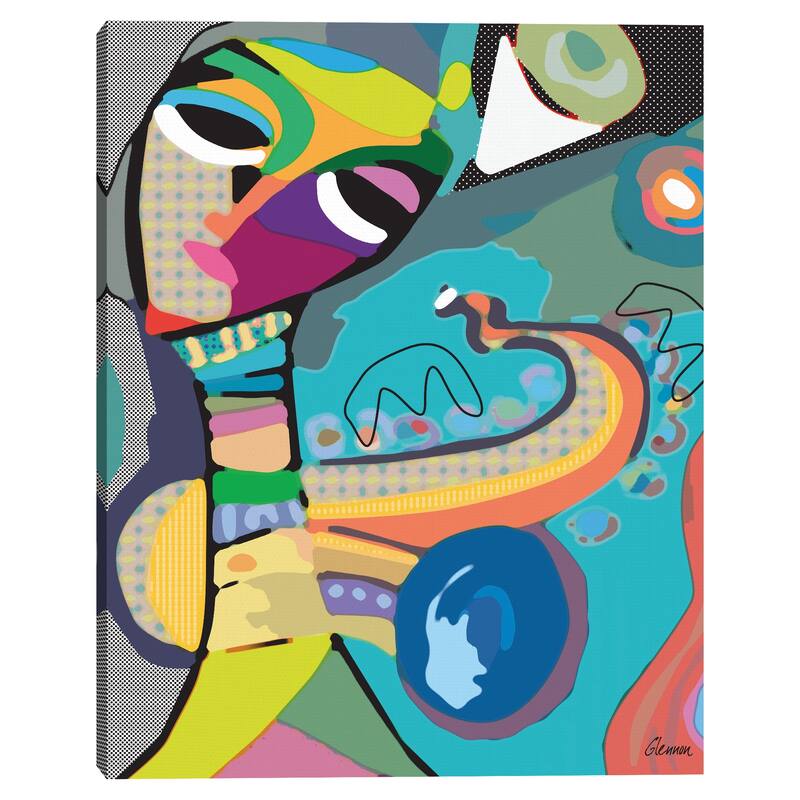 Music Saxist by Michele Glennon Canvas Art Print
