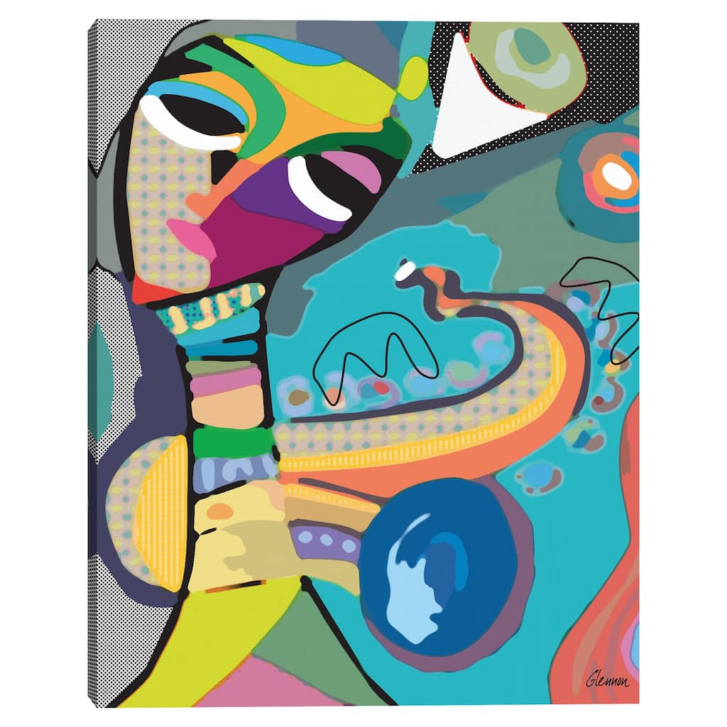 Music Saxist by Michele Glennon Canvas Art Print
