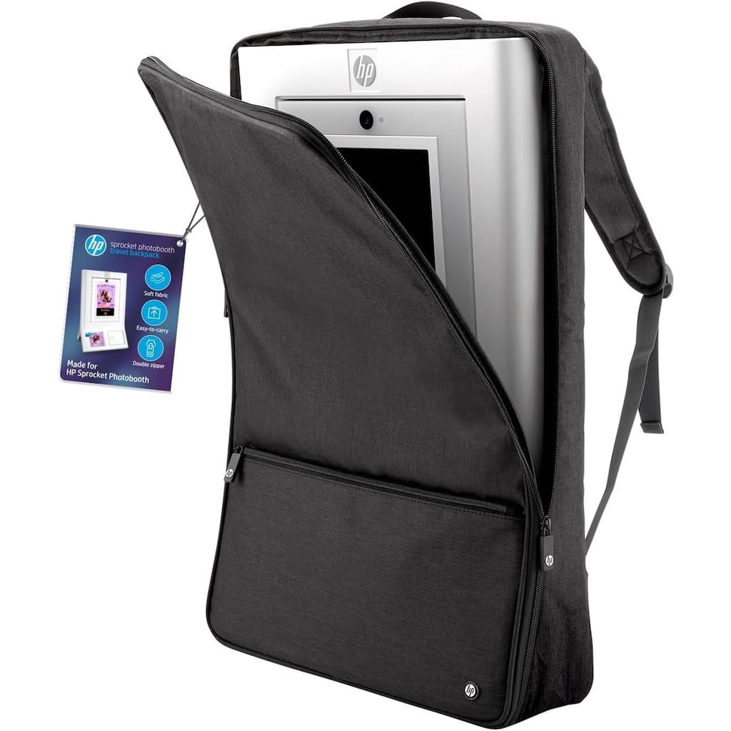 HP Sprocket Photobooth Travel Backpack (Black), Exclusively for the HP Sprocket Photobooth Printer - Black