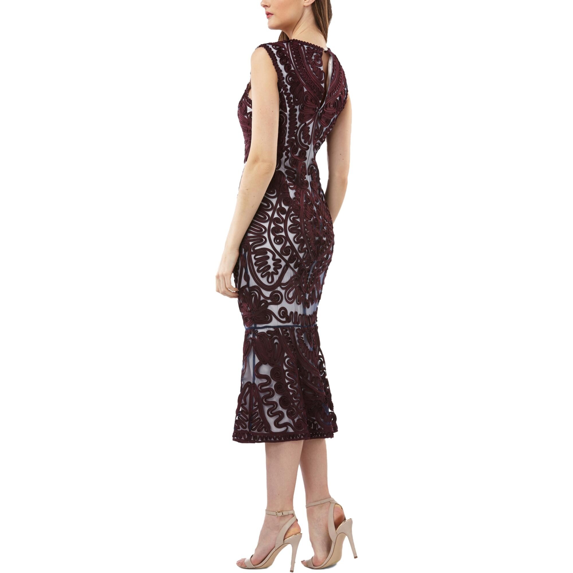 Shop Js Collections Womens Semi Formal Dress Mesh Soutache