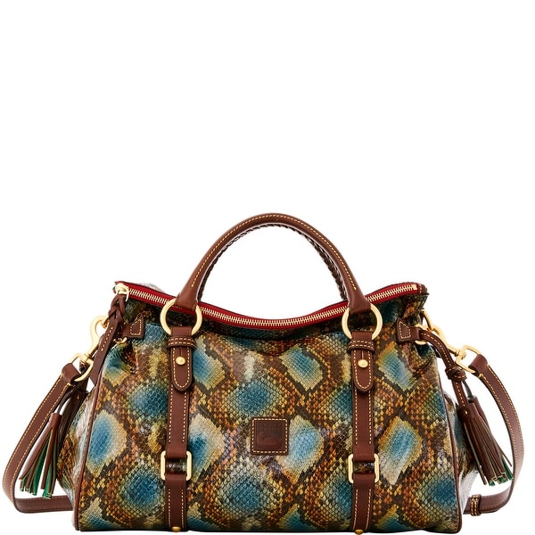 Dooney & Bourke City Python Medium Satchel (Introduced by Dooney & Bourke at $468 in Sep 2016) - Blue