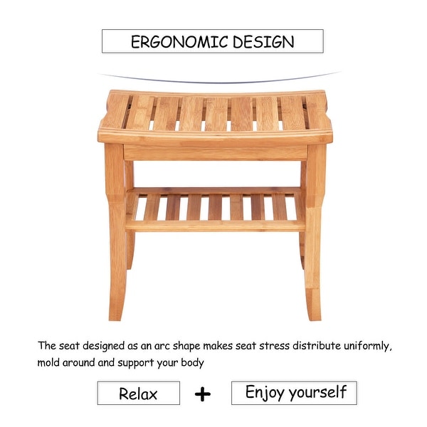 Ks Hsj 04 Wood Bath Organizer Seat Soges Bamboo Shower Bench