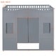 preview thumbnail 4 of 18, Full Size Loft Bed with Wardrobe, Space-Saving Wood House Bed Frame w/Safety Guard & Ladder for Boys, Girls, Small Bedroom, Grey
