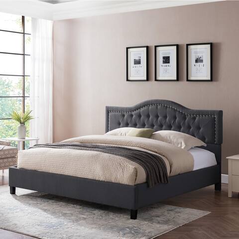 Dante Upholstered Queen Bed Frame by Christopher Knight Home