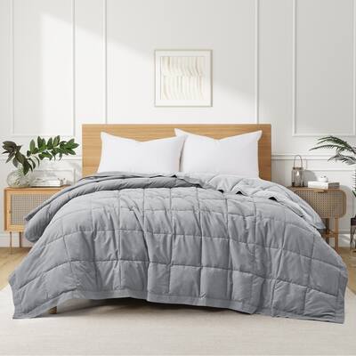 Oversized Reversible Microfiber Bedding Blankets, Lightweight and Soft with Satin Trim