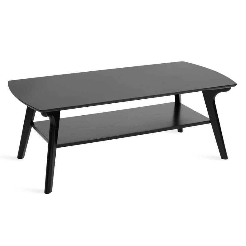 Kate and Laurel Louen Wooden Coffee Table - 48x24x18 - 48x24x18 - Black