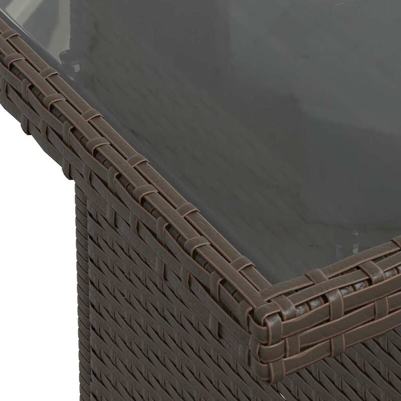 vidaXL Patio Sofa Set with Cushions and Table Outdoor 10 Piece Poly Rattan - 24.4 x 24.4 x 27.2