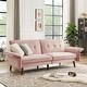 preview thumbnail 23 of 39, Modern Futon Sofa Bed, Convertible Sleeper Sofa with Tapered Wood Legs, 78.35" W, Small Split Back Sofa for Living Room