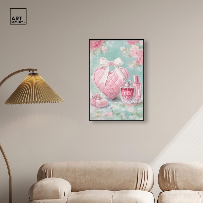 Little Heart Shaped Purse Canvas by Art Remedy
