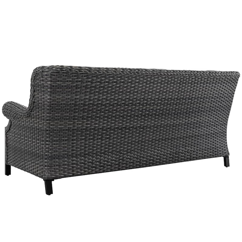 Lassen 4-Piece Outdoor Aluminum Rattan Sofa Set