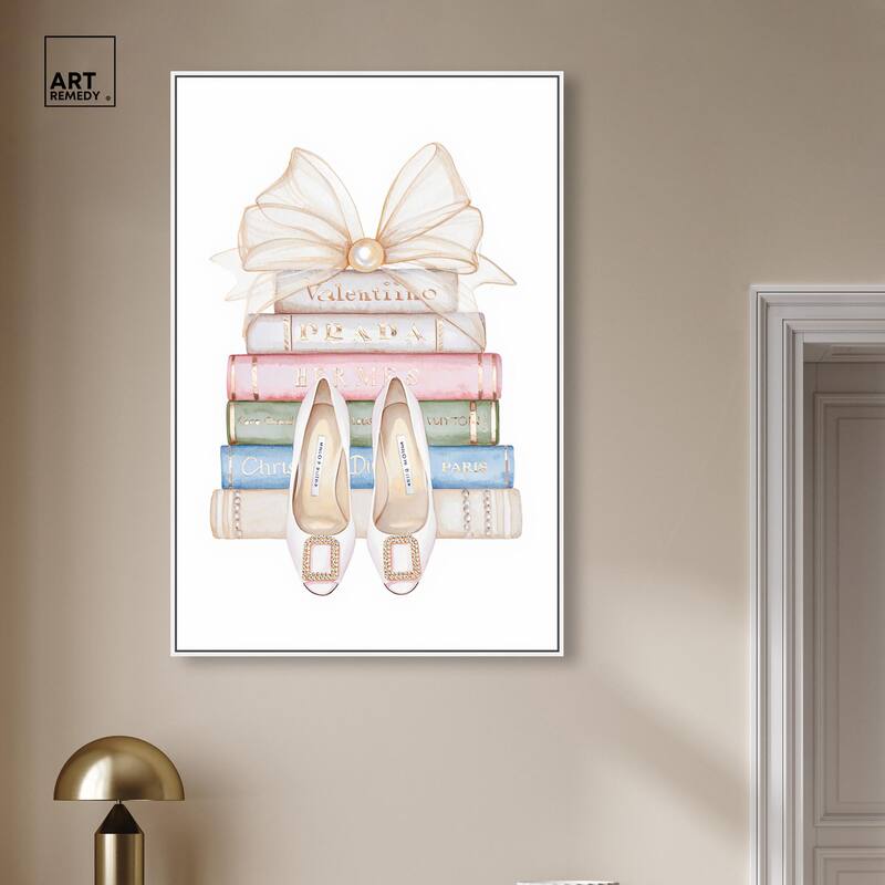 Bow And Buckles Canvas by Art Remedy