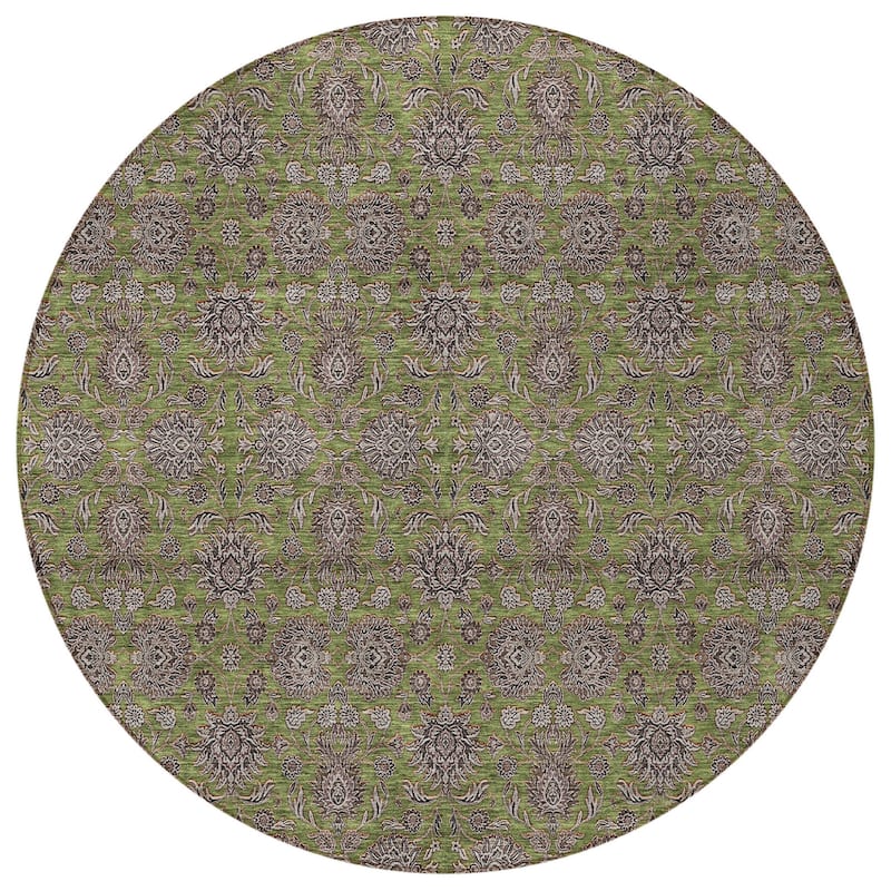 HomeRoots Floral Transitional Rectangle Outdoor Rug