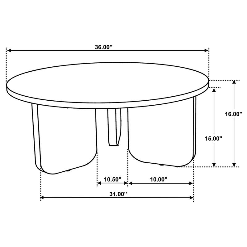 Columbo Brown Round Coffee Table