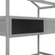 preview thumbnail 11 of 9, Twin Over Full House Bunk Bed with Storage Staircase & Blackboard,Gray