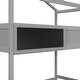 preview thumbnail 15 of 16, Twin Over Full House Bunk Bed with Storage Staircase and Blackboard Wood Bed Frame with Full-Length Guardrails & Slats Support