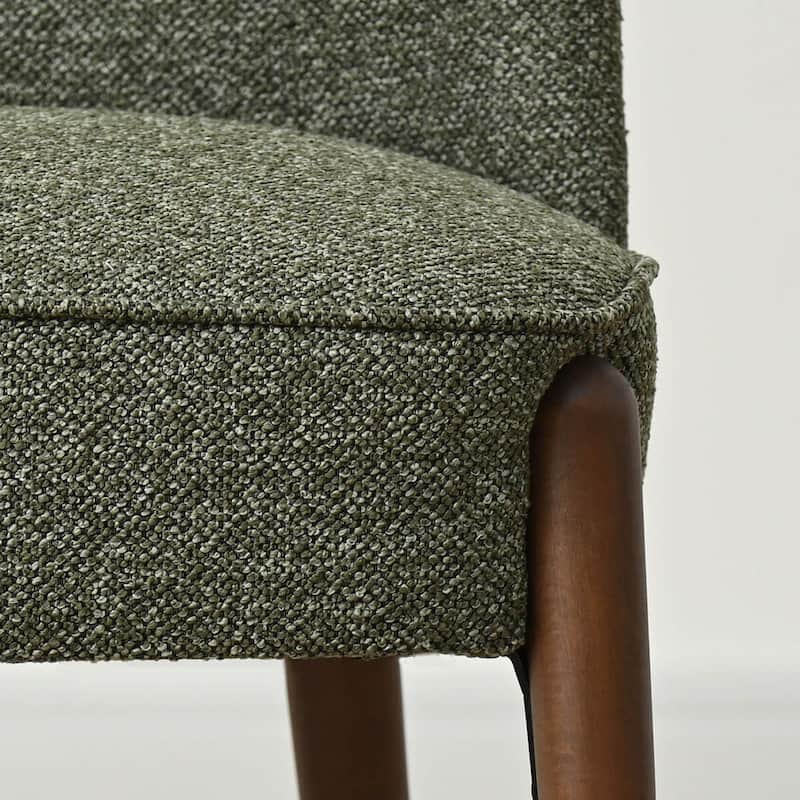 19.5" Seat Height Upholstered Solid Wood Full Back Dining Side Chair