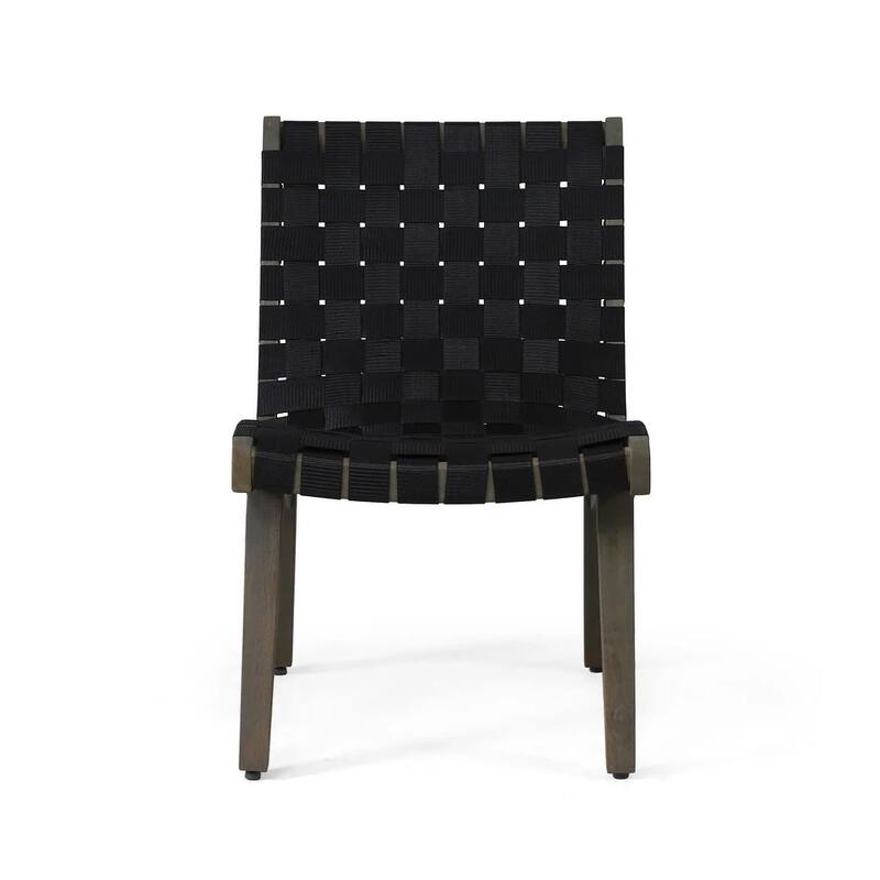 3-Piece Acacia Wood Outdoor Patio Conversation Set,Weave Rope Seating Set with Coffee Table