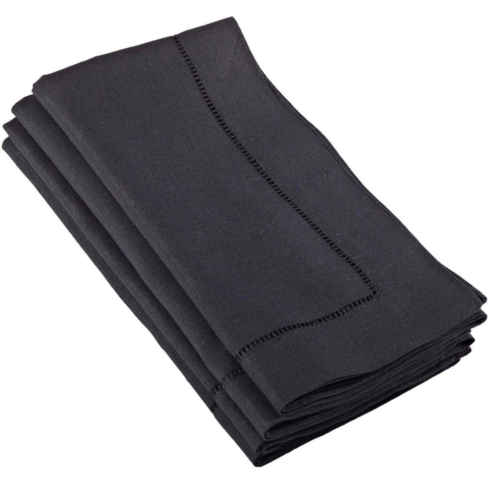 Hemstitched Linen Dinner Napkins (Set of 4)