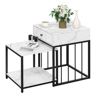 Modern Nesting Coffee Table with Drawer - Bed Bath & Beyond - 40116138