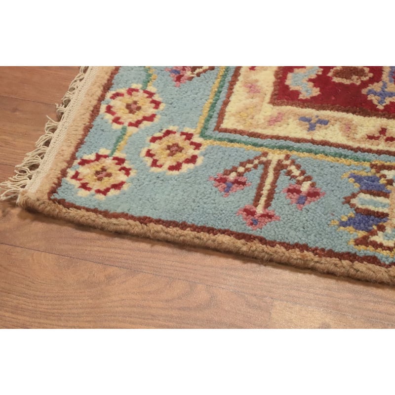 Hand-knotted Traditional Wool Brown Geometric Area Rug Oriental Carpet - 5' 10'' X 4' 0''