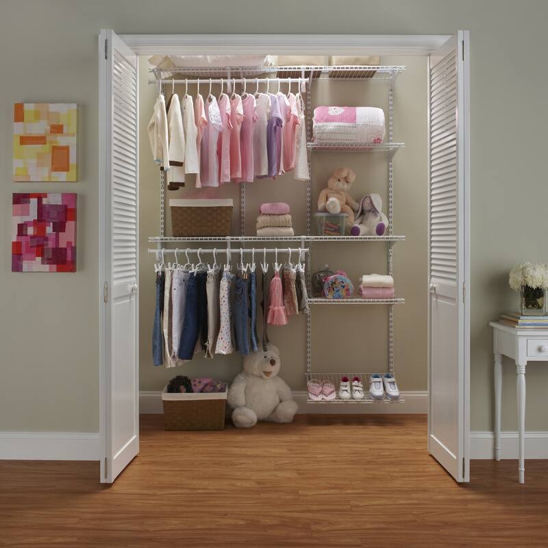 ClosetMaid ShelfTrack 60-96 Inch Wide Adjustable Closet Organizer