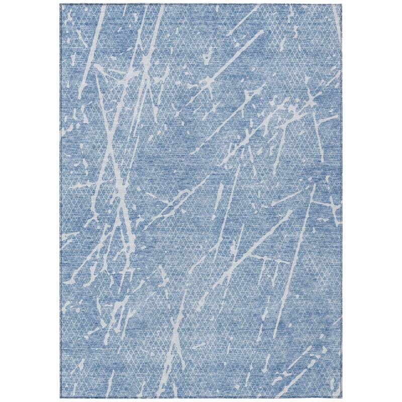 HomeRoots Abstract Transitional Rectangle Outdoor Rug