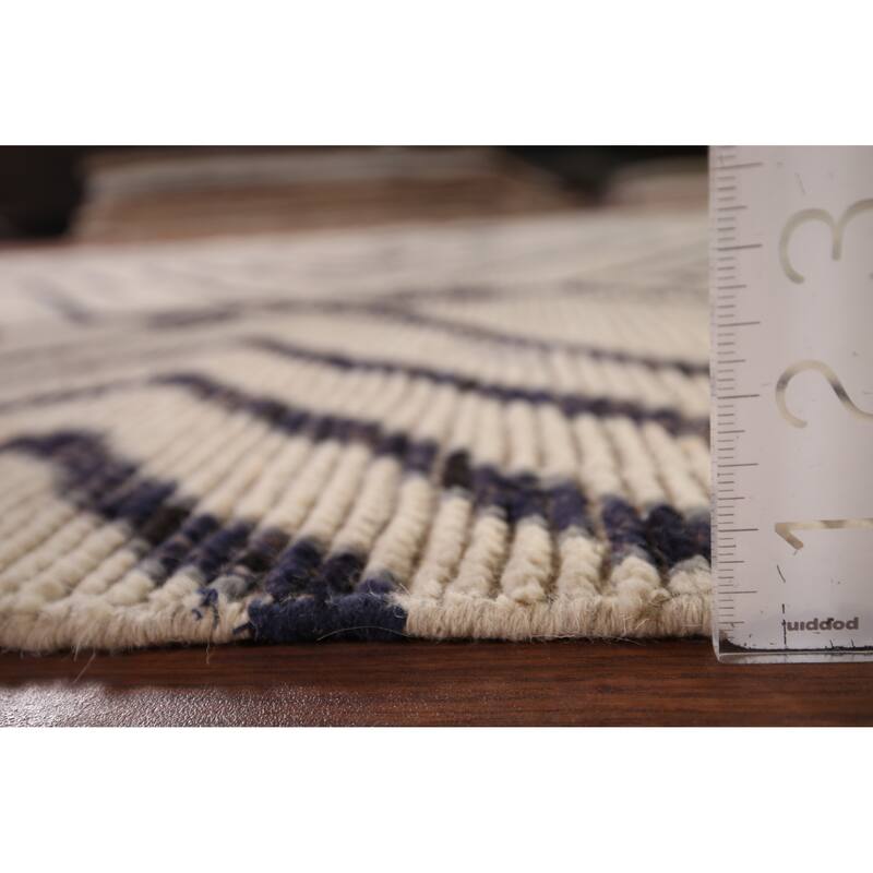 Geometric Moroccan / Modern Area Rug Handmade Wool Carpet - 7'10"x 10'9"