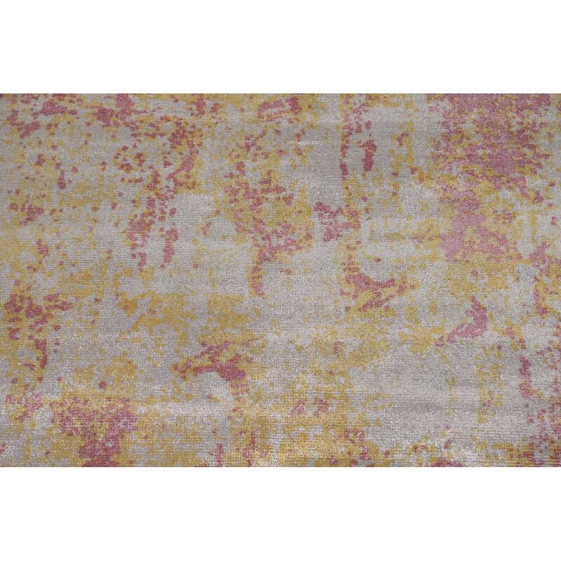 Hand Knotted Oriental 100% Wool Carpet Modern All-Over Multi-Colored Abstract Area Rug - 10' 11'' X 10' 11''