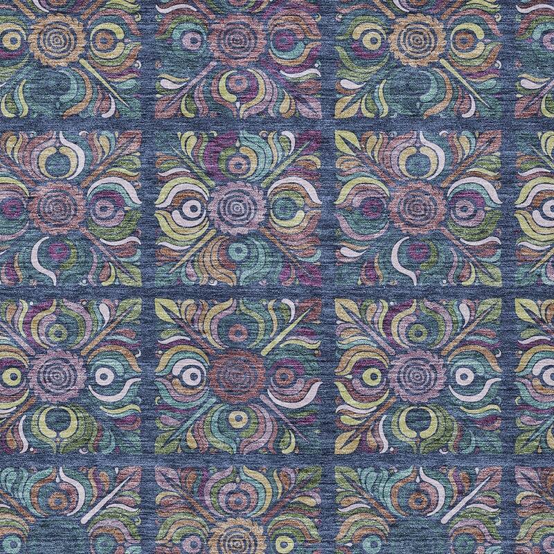 HomeRoots Medallion Transitional Rectangle Outdoor Rug