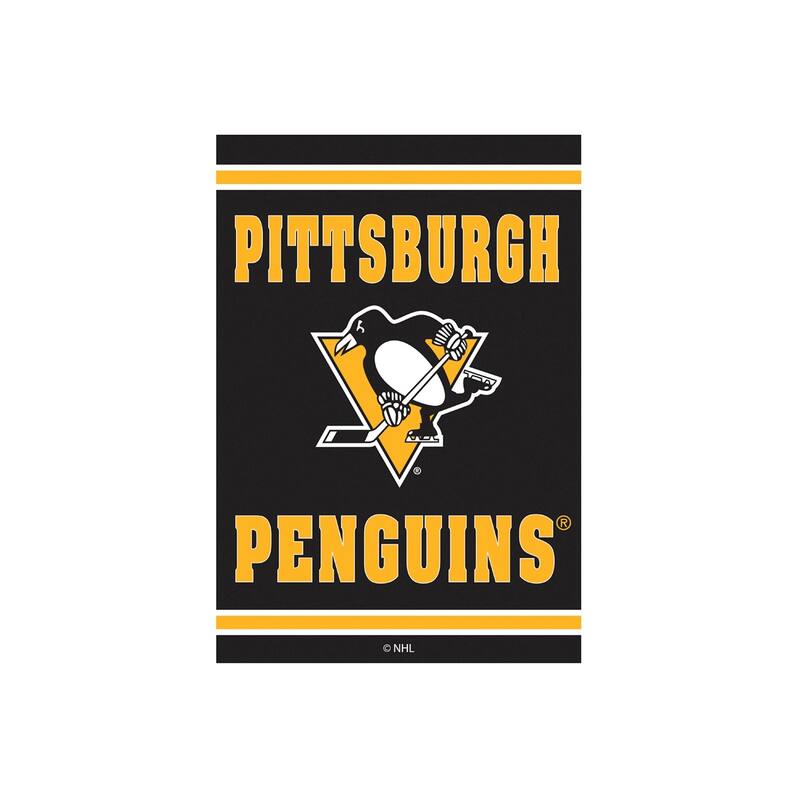Embossed Suede Flag, House Size, Pittsburgh Penguins