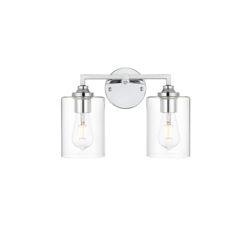 Roman 1 Light Black and Clear Bath Sconce