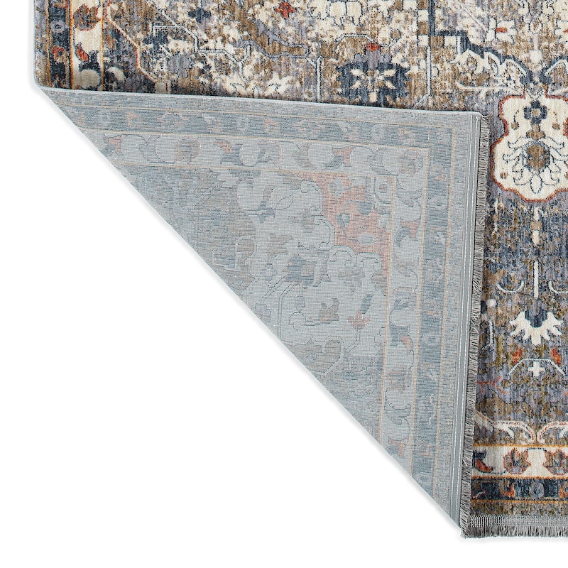 Transitional Oriental Cut Pile Rectangle Throw Rug - 1.10x 2.6
