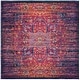 preview thumbnail 55 of 102, SAFAVIEH Evoke Jacki Vintage Boho Medallion Rug 5'3" Square - Blue/Fuchsia - Square