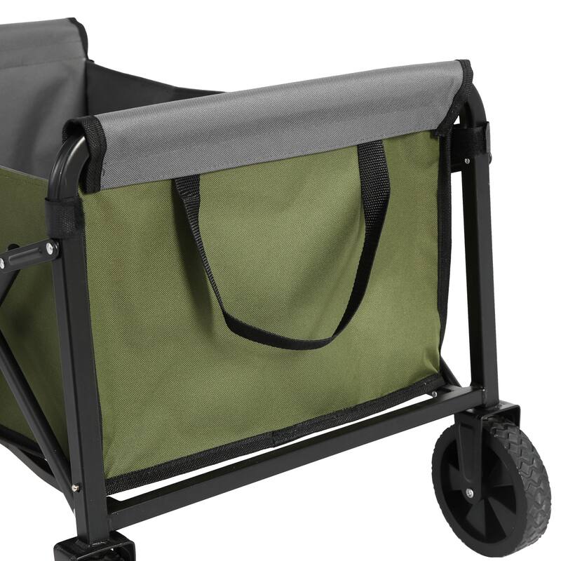 Lightweight Heavy Duty Folding Beach Wagon with Wheels, Large Capacity