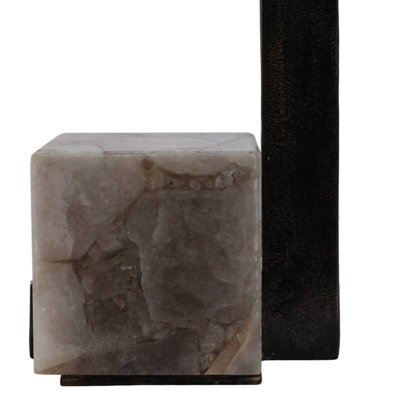 Metal Accent Table Modern Geometric Base Sleek Contemporary Design