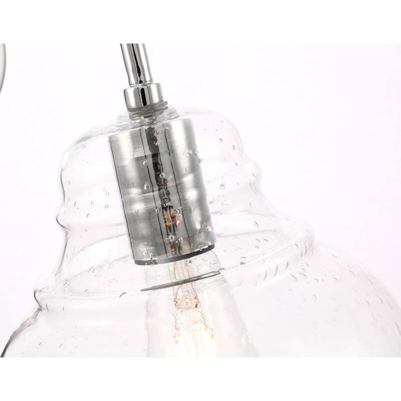 Windston 1-Light Clear Bubbled Glass Wall Sconce