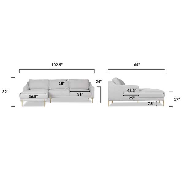 Poly and Bark Lissie Sectional Sofa Bed Bath & Beyond 30945742