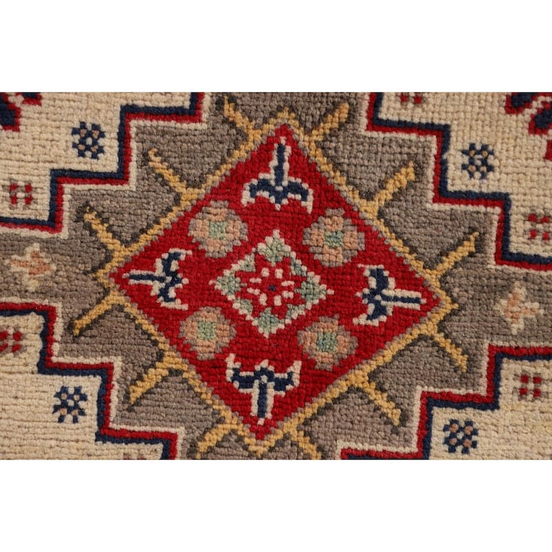 Kazak Oriental Accent Rug Hand-Knotted Wool Carpet - 3'5"x 4'9"