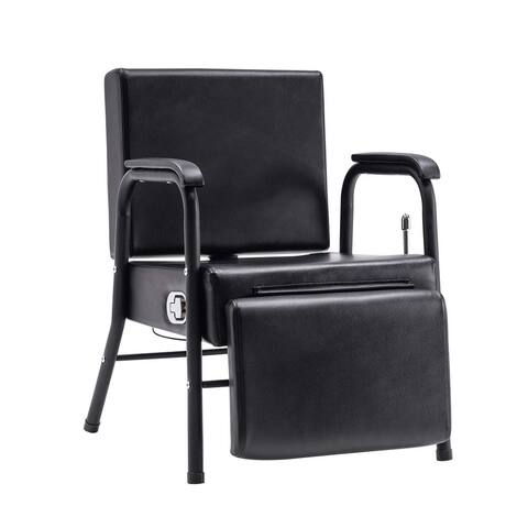 BarberPub Reclining Shampoo Chair with Footrest Salon Spa Equipment 8145BK