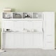 preview thumbnail 12 of 16, Full Size Murphy Wall Bed Frame with Closet and Drawers Space-Saving Design for Kids Boys&Girls