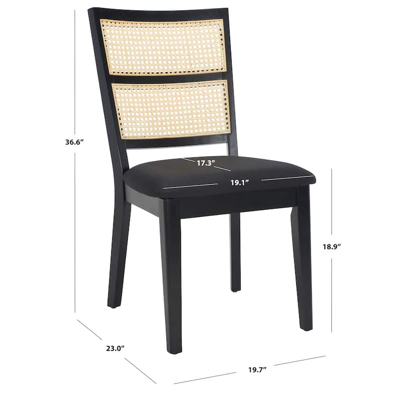 SAFAVIEH Eloisa Farmhouse Dining Chair (Set of 2) - 20 In. W x 23 In. D x 37 In. H - 20"Wx23"Dx37"H