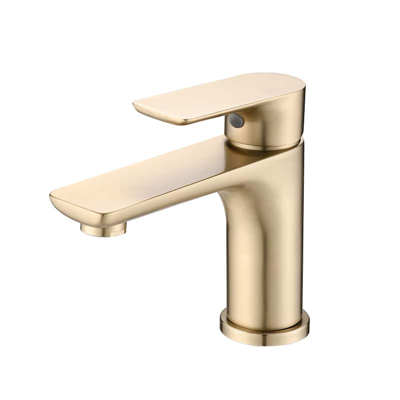 Single Handle Bathroom Sink Faucet with Ceramic Valve Core and Aerator, Rust Proof, Anti Fingerprint, Splash Proof, Silent