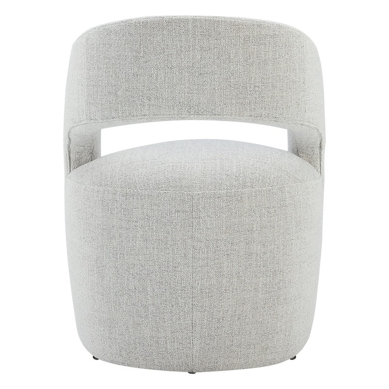 Joey Modern Barrel Dining Chair with Caster Wheels & Open Back Fully Assembled
