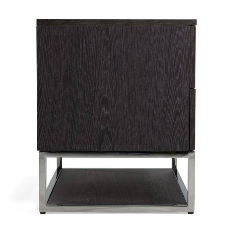 Modrest Helenora Modern Grey Elm Nightstand