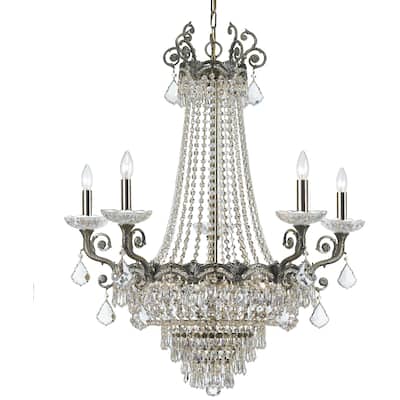 Majestic 13 Light Swarovski Strass Crystal Brass Chandelier - 33'' W x 38'' H