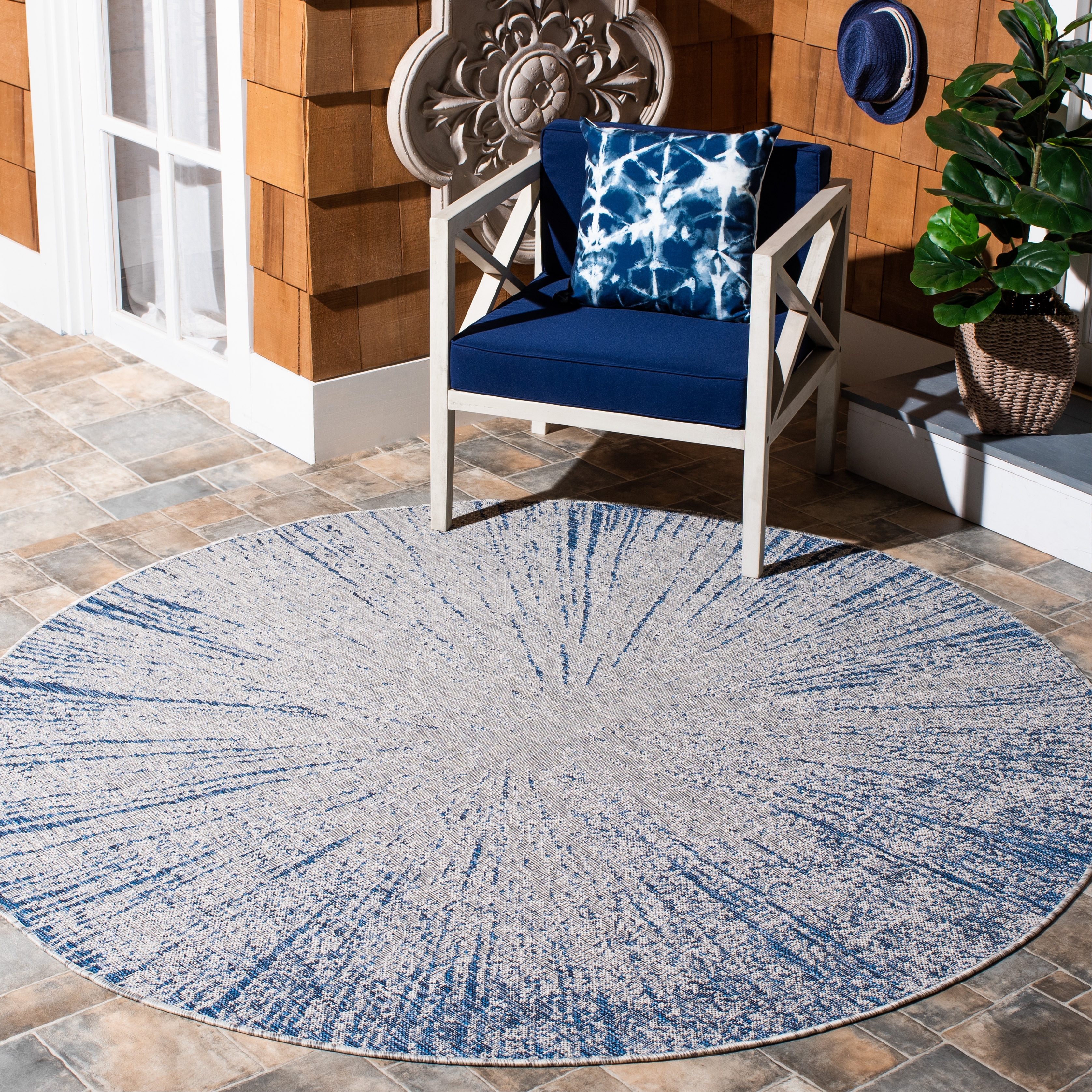 SAFAVIEH Courtyard Alfredine Indoor/Outdoor Waterproof Patio Backyard Rug