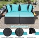 preview thumbnail 2 of 10, Patio Rattan Daybed Outdoor Loveseat Sofa Set with Retractable Canopy