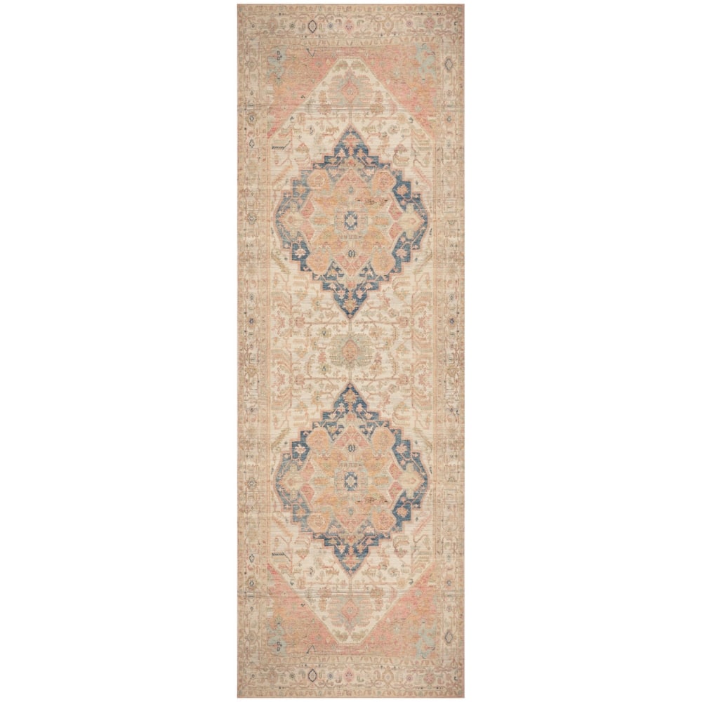 Nourison Vintage Washables Indoor only Multicolored Persian Area Rug