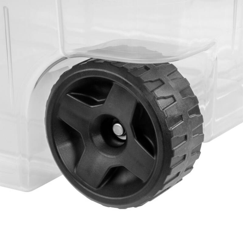 Sterilite 160 Qt Latching Stackable Wheeled Storage Box Container w/ Lid, 4 Pack - 36.70 x 21.30 x 18.00 inches