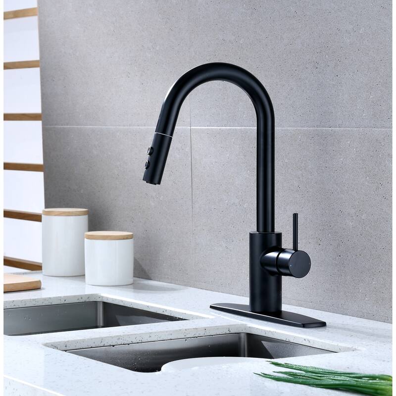 Ultra Faucets Euro Collection Single-Handle Kitchen Faucet With Pull-Down Spray